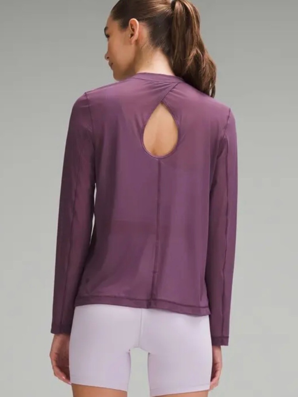 Lululemon Women’s Keyhole Mesh Long Sleeve Shirt Purple